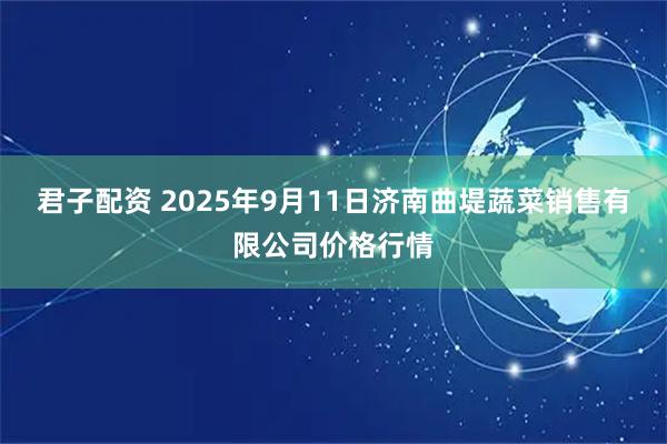 君子配资 2025年9月11日济南曲堤蔬菜销售有限公司价格行情